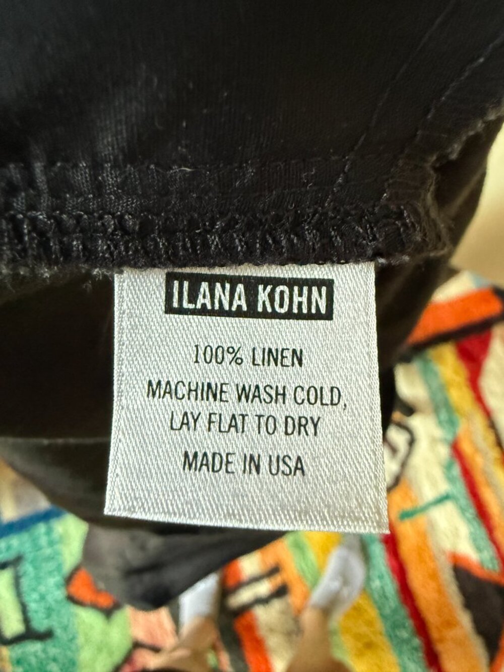 Ilana Kohn Black Linen Iris Shirt Dress Size XS - Picture 5 of 5